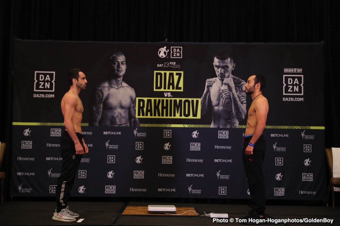 Photo: Joseph Diaz Jr. weighs 133.6, loses title for Shavkat Rakhimov fight Image: Joseph Diaz Jr. weighs 133.6, loses title for Shavkat Rakhimov fight
