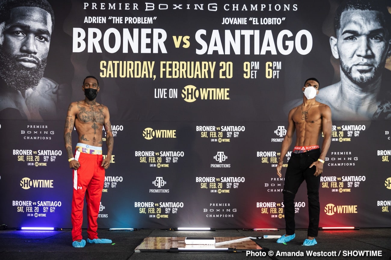 Image: Live Stream: Broner - Santiago Showtime Weigh In