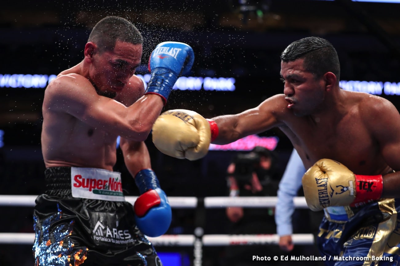 Juan Francisco Estrada, Eddie Hearn, Roman Gonzalez boxing photo and news image