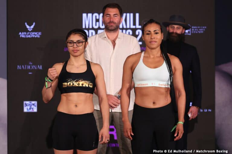 Image: Cecilia Braekhus, Jessica McCaskill ready for war this Saturday on DAZN