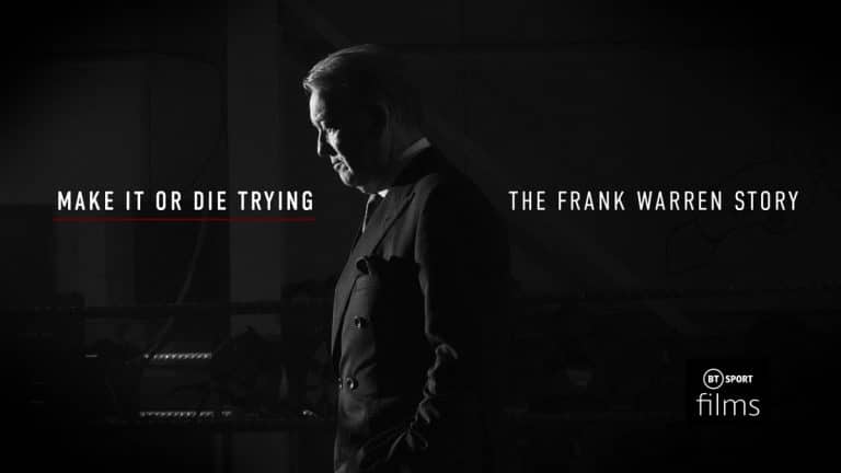 Image: BT Sport will premiere "Make It Or Die Trying: The Frank Warren Story" on April 11