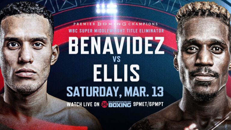 Image: David Benavidez vs. Ronald Ellis this Saturday, March 13th on Showtime