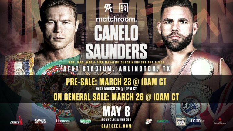 Image: Canelo - Saunders Tickets On General Sale Today After Smashing Pre-Sale Record