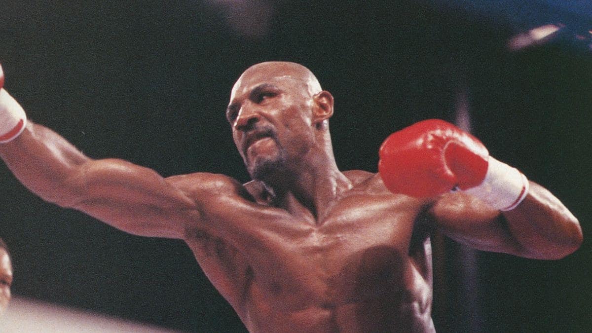 Marvin Hagler boxing photo