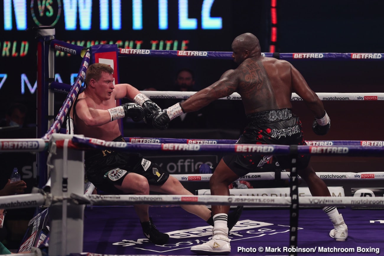 Dillian Whyte, Eddie Hearn boxing photo and news image