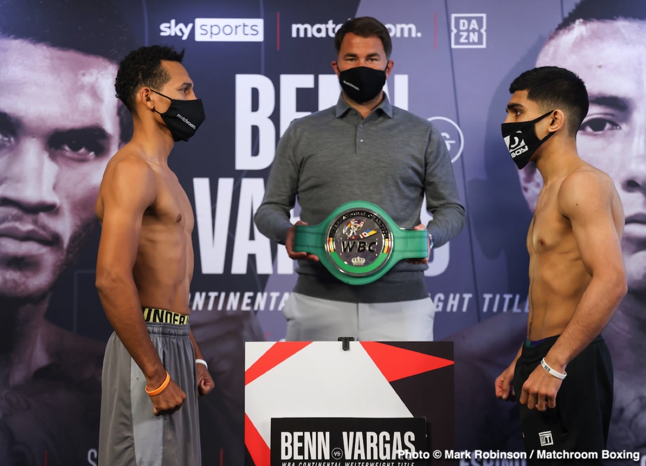 Image: Conor Benn 146.75 vs. Samuel Vargas 146.25 - official weigh-in results