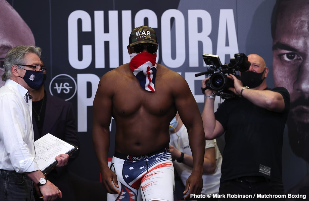 Image: Chisora 250.5 vs. Parker 241.1 - weigh-in results