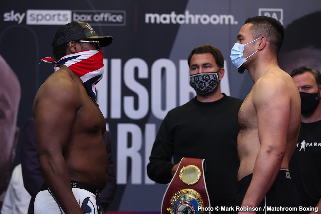 Image: Chisora 250.5 vs. Parker 241.1 - weigh-in results