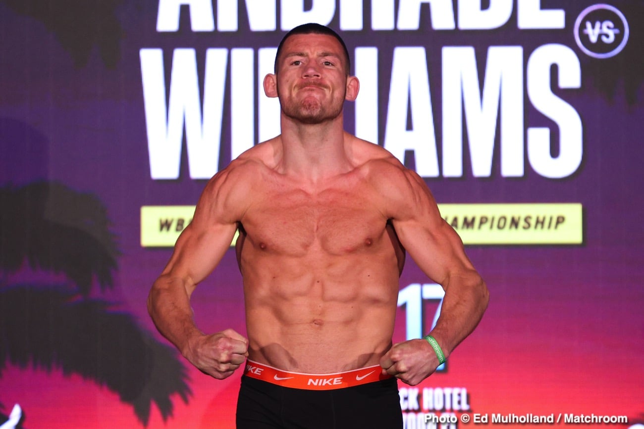 Image: Demetrius Andrade 159.8 vs. Liam Williams 160 - weigh-in results