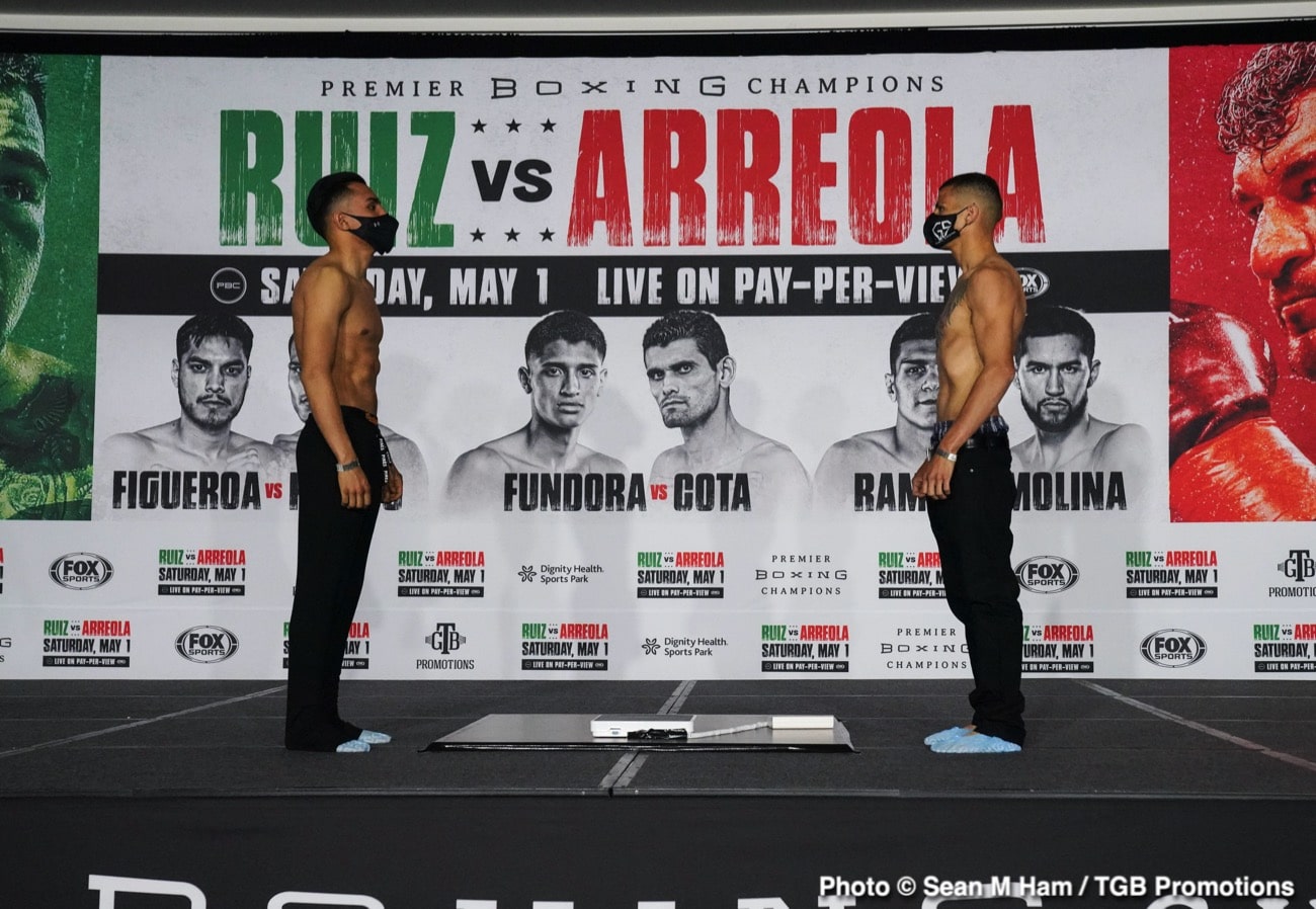 Image: Andy Ruiz Jr 256 vs. Chris Arreola 228.5 - Weigh-in results