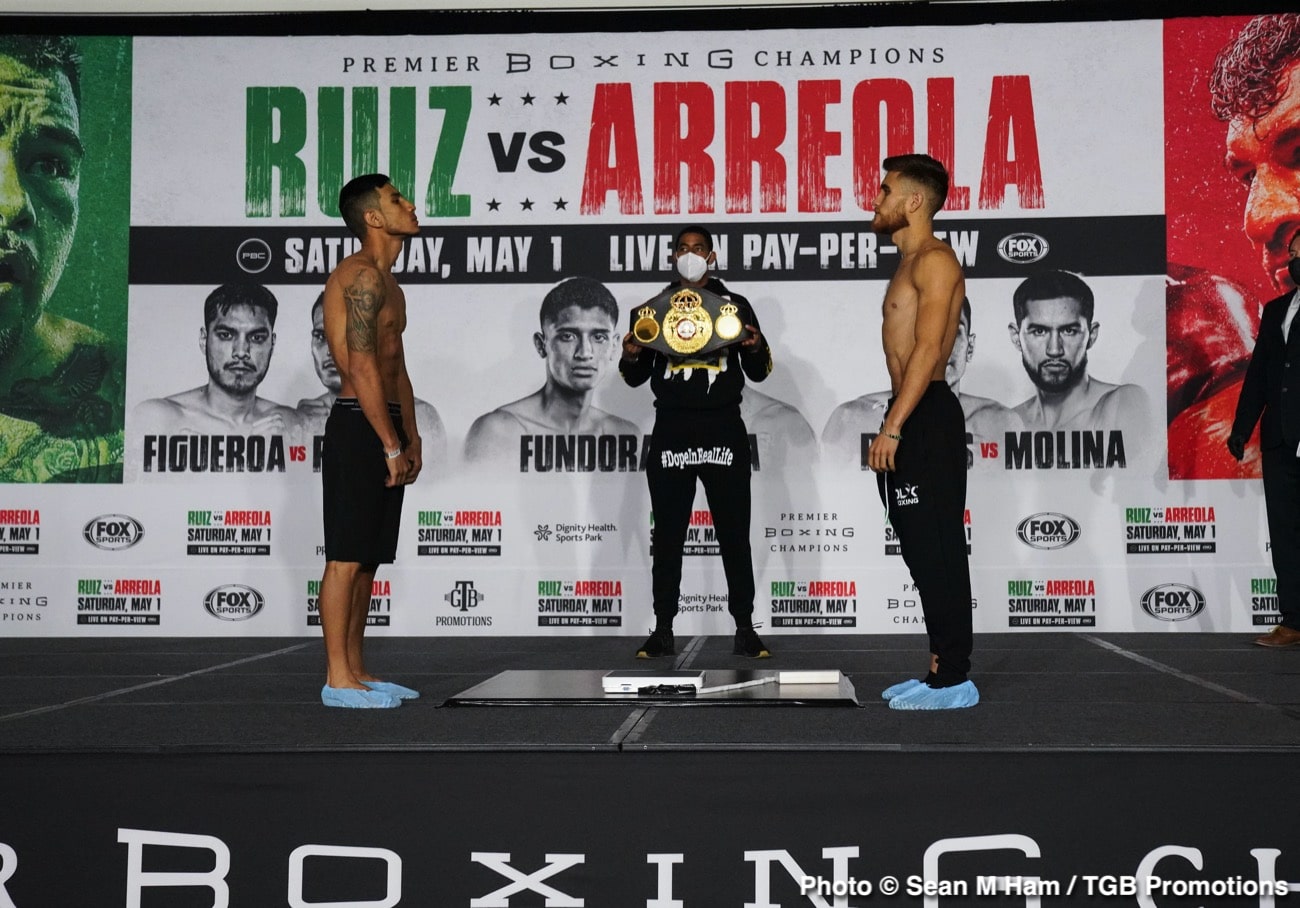 Image: Andy Ruiz Jr 256 vs. Chris Arreola 228.5 - Weigh-in results