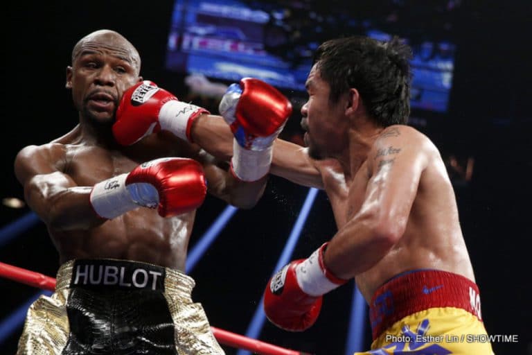 Image: "He's scared to death" - Manny Pacquiao on Floyd Mayweather Jr on rematch