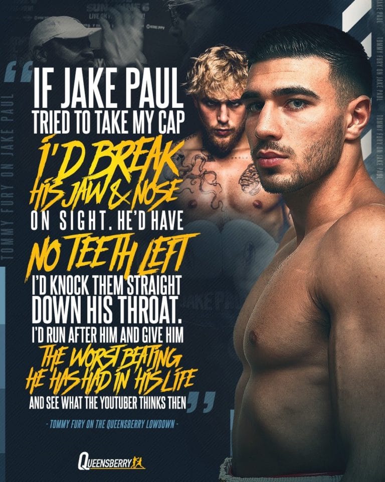 jake paul tyson fury  begging   fight  brother tommy