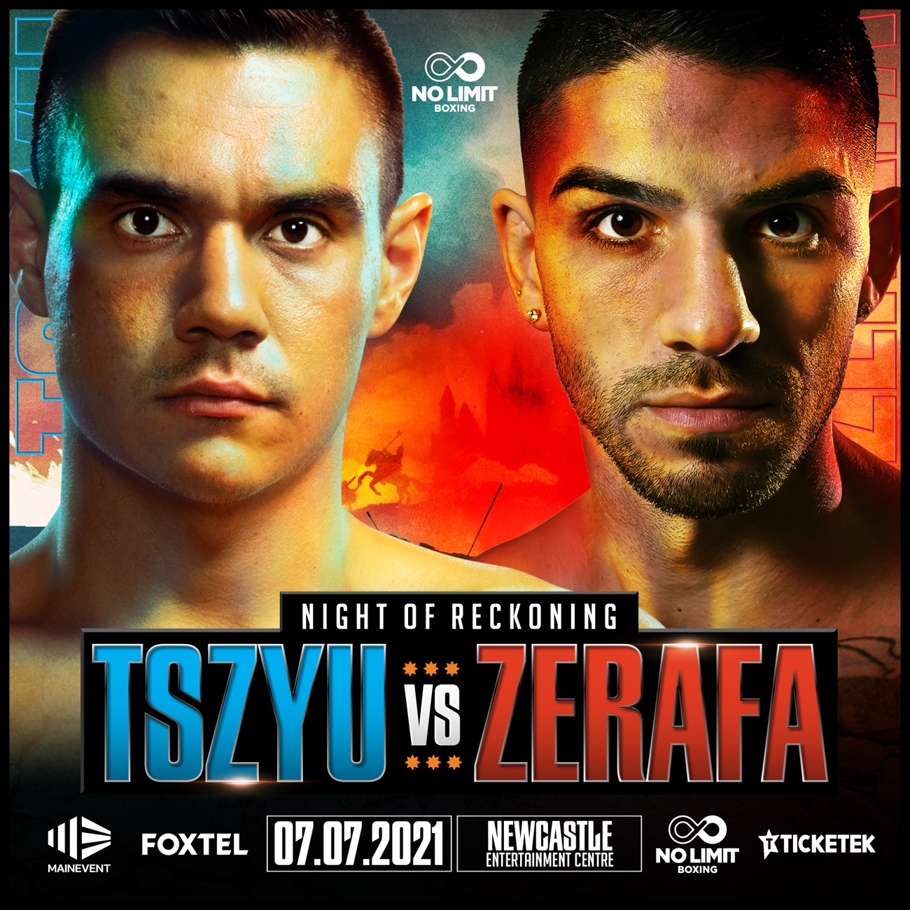 Image: Tim Tszyu vs. Michael Zerafa on July 7th in Australia