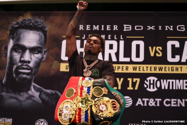 Image: Jermell Charlo says "Tell Castano Show Those Doctor Reports"