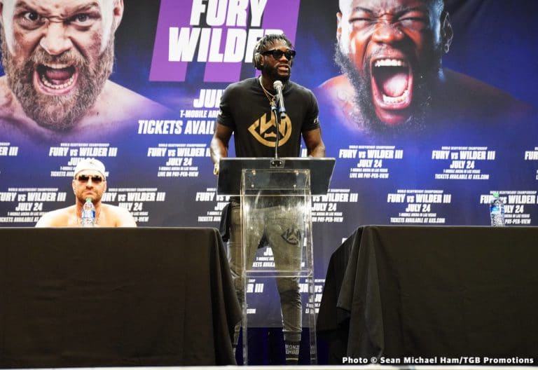 Image: Deontay Wilder training video, comments on Tyson Fury's Covid-19