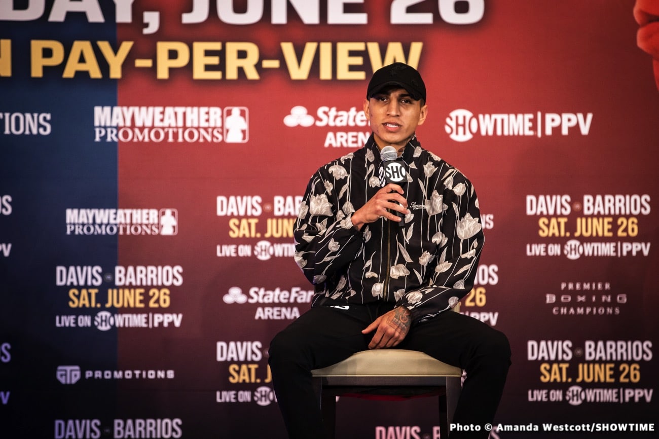 Image: Mario Barrios sends message to Gervonta: 'You'll find out how much size difference makes'