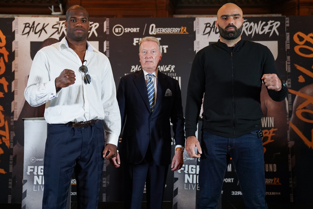 Image: Daniel Dubois vs. Bogdan Dinu quotes for Saturday