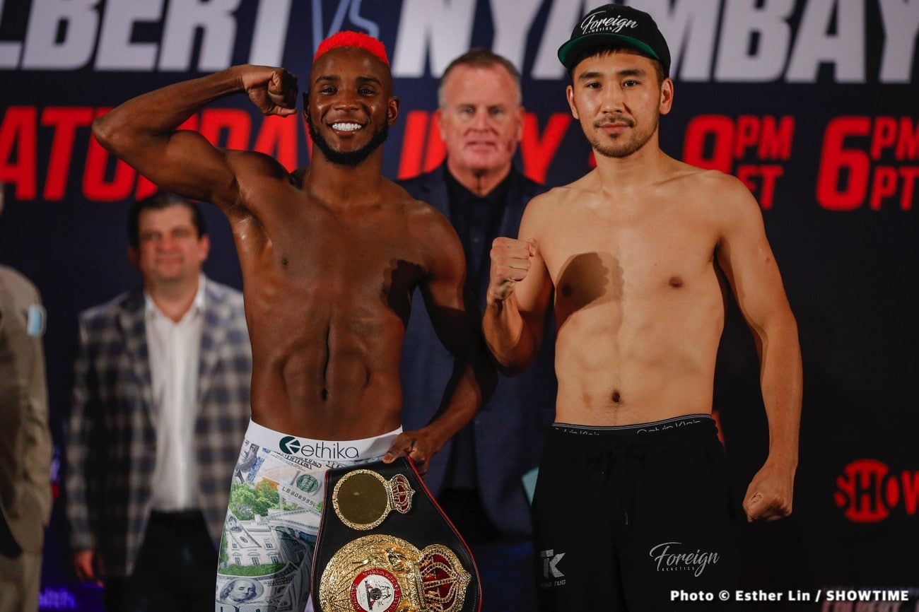 Image: Chris Colbert 130 vs. Tugstsogt Nyambayar 129.6 - Showtime weigh-in results