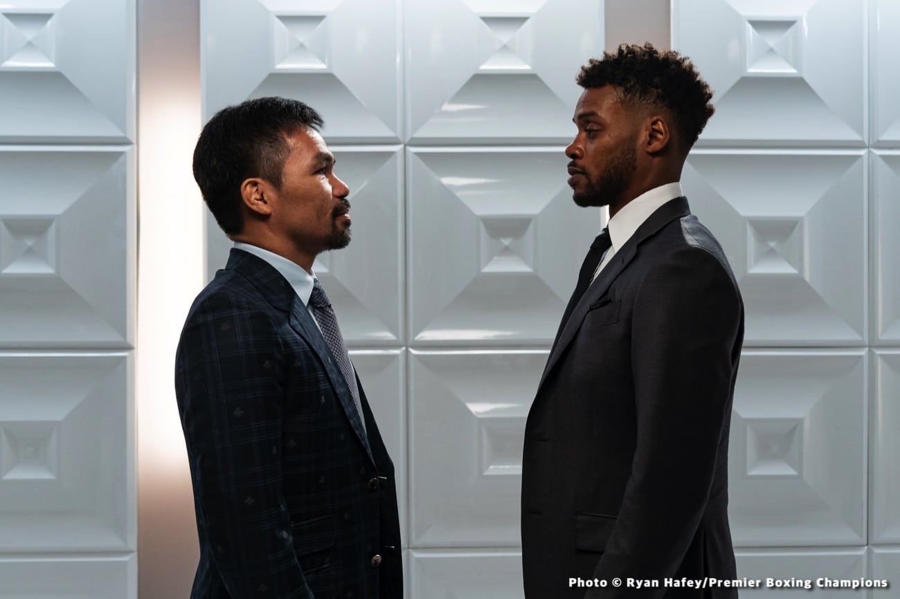 Errol Spence Jr, Manny Pacquiao boxing photo and news image