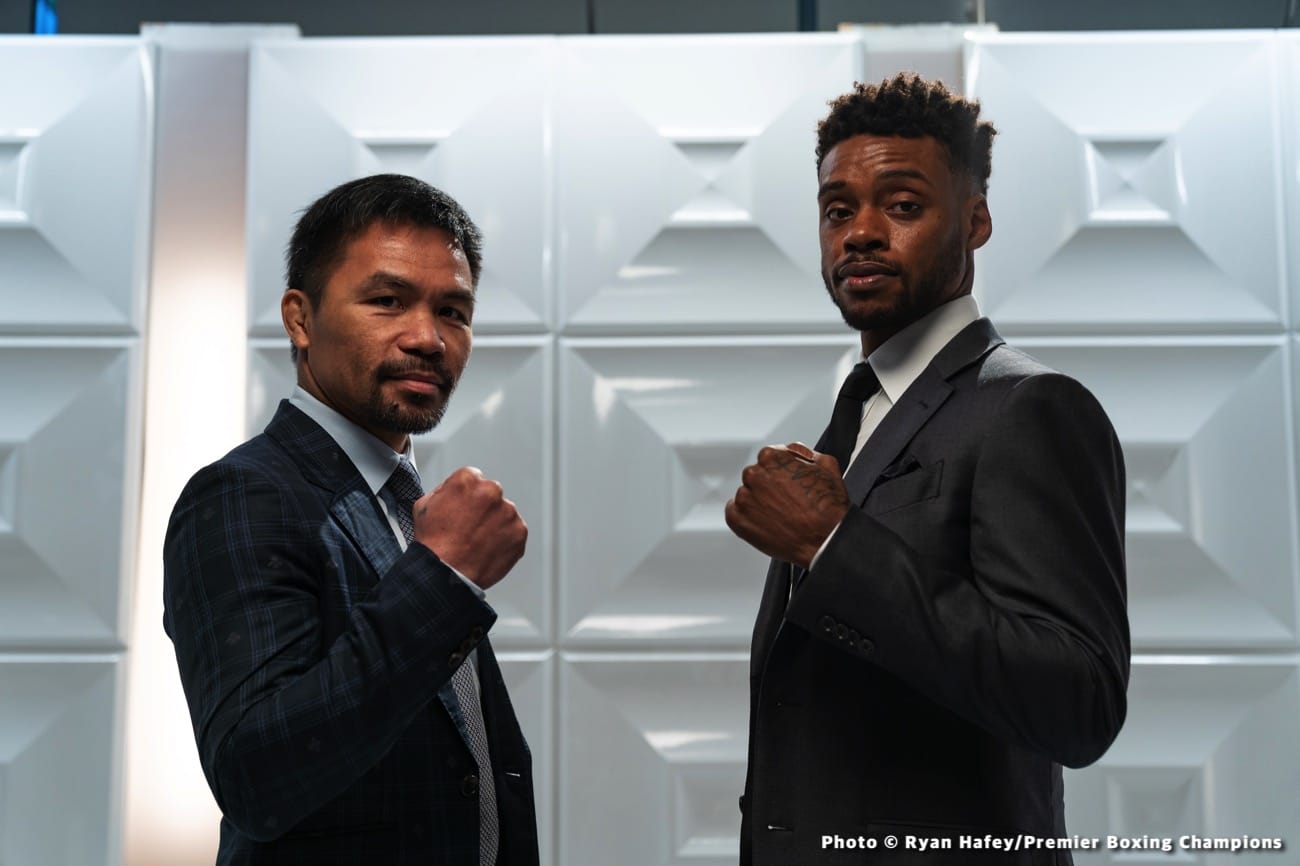 Errol Spence Jr, Freddie Roach, Keith Thurman, Manny Pacquiao boxing photo