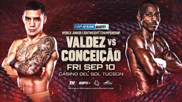 Image: Oscar Valdez vs Robson Conceicao on Sept 10 at Casino Del Sol in Tucson