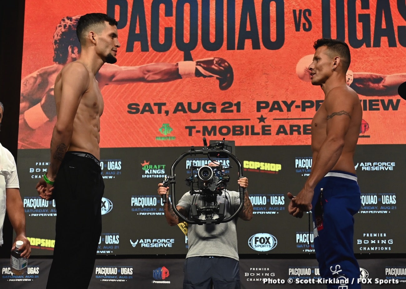 Image: Manny Pacquiao 146 vs. Yordenis Ugas - 147 - weigh-in results