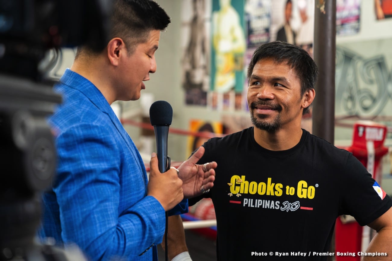 Errol Spence Jr, Manny Pacquiao, Mikey Garcia boxing photo