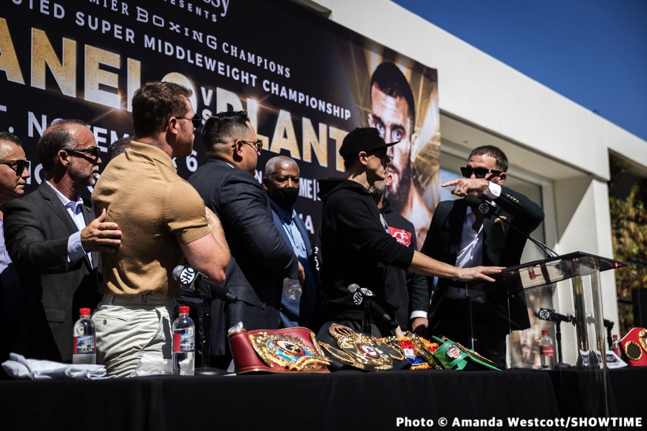 Caleb Plant, Canelo Alvarez boxing photo and news image