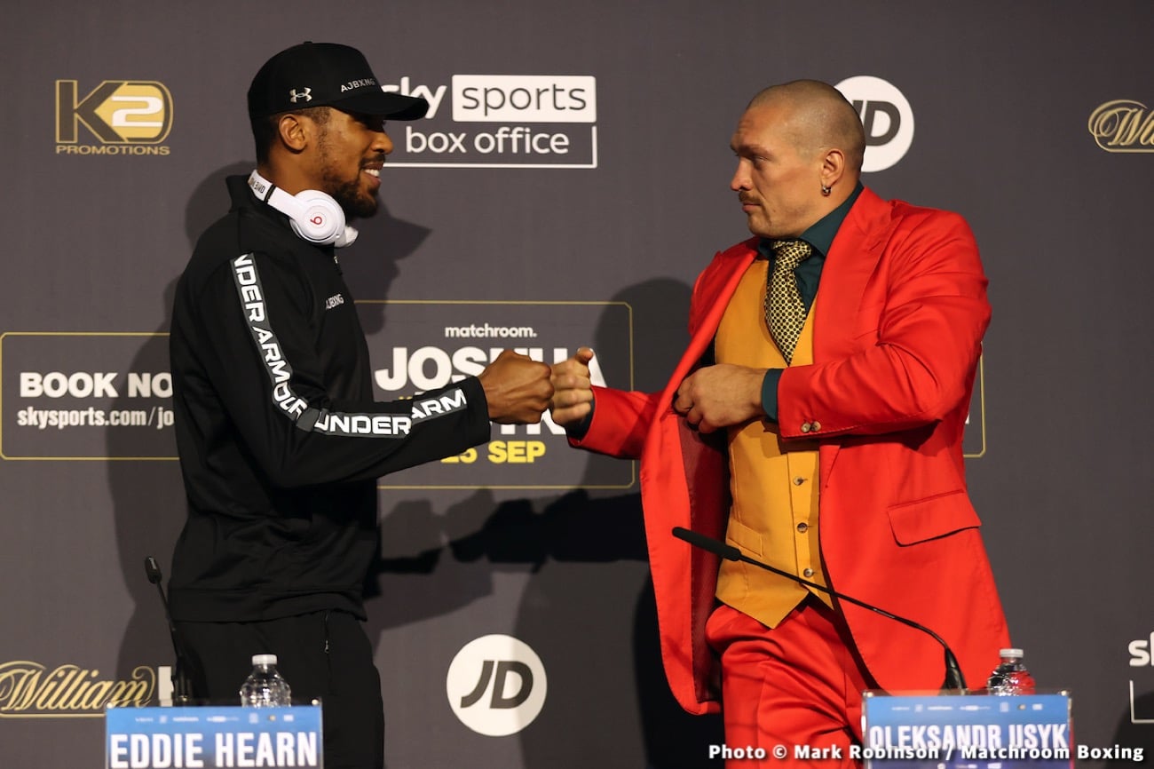 Image: Anthony Joshua vs. Tyson Fury will happen in late 2022 or early next year