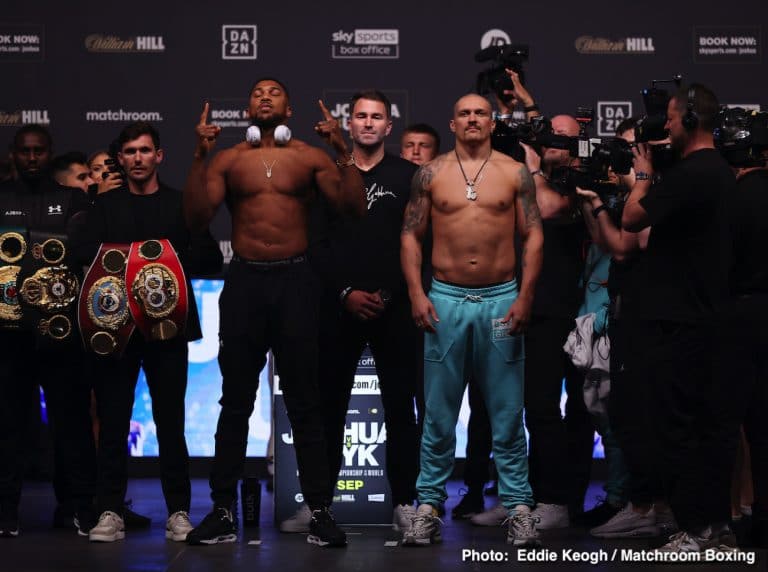 Image: LIVE: Joshua - Usyk DAZN Weigh In from London