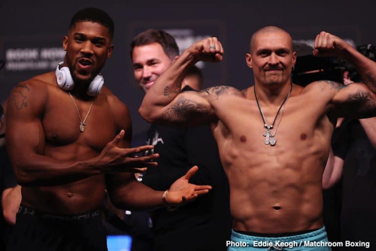Image: Anthony Joshua 240 vs. Oleksandr Usyk 221 - weigh-in results