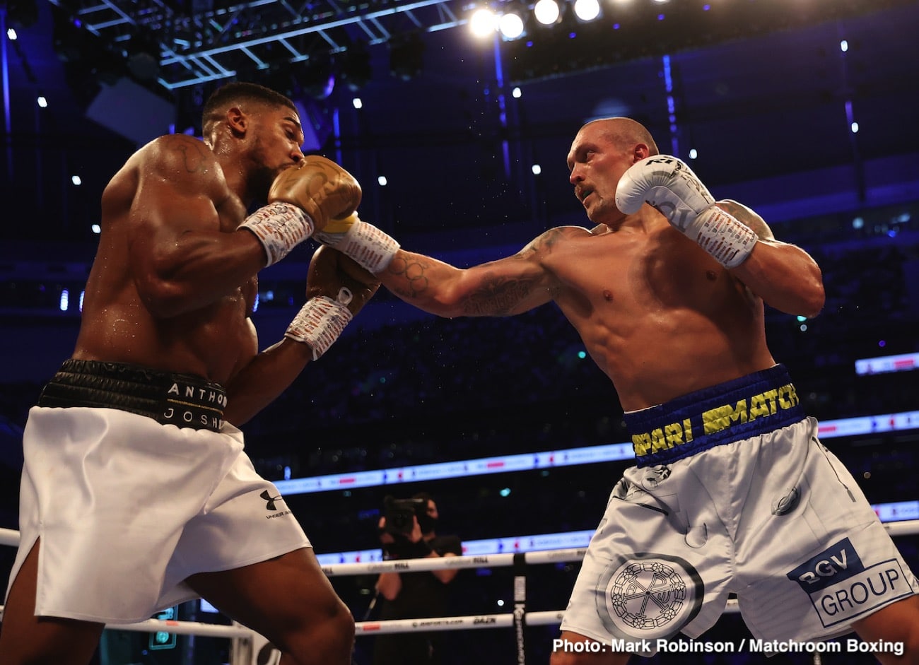 Image: Anthony Joshua vs. Oleksandr Usyk rematch in March or April 2022, possibly London says Eddie Hearn