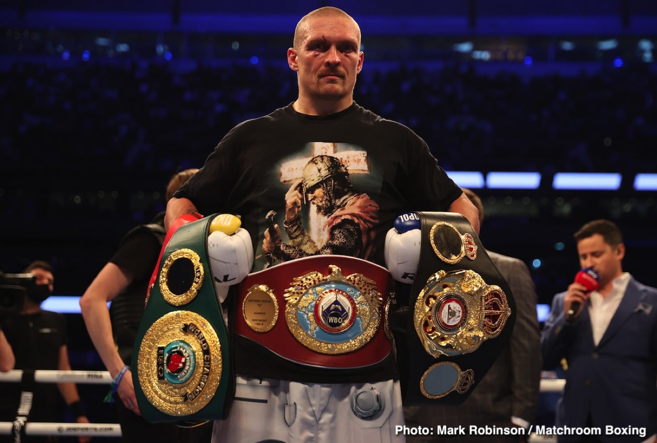 Image: Oleksandr Usyk negotiating with Tyson Fury, Joshua remains options