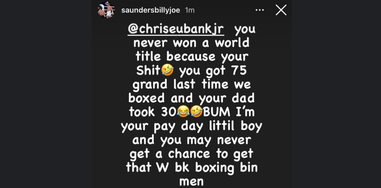 Image: Saunders reacts to Eubank Jr. saying he's the 'A-side'