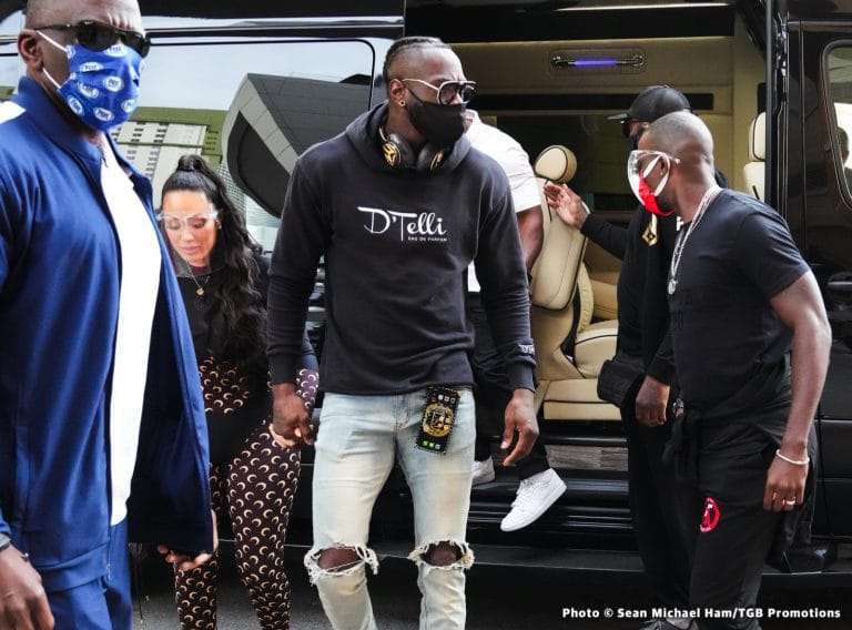 Image: Tyson Fury and Deontay Wilder - Grand arrivals in Las Vegas
