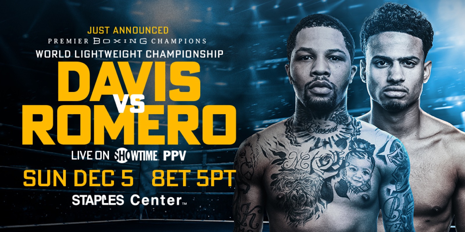 Image: Announced: Gervonta Davis defends against Rolando 'Rolly' Romero on Dec.5th at Staples Center, Los Angeles