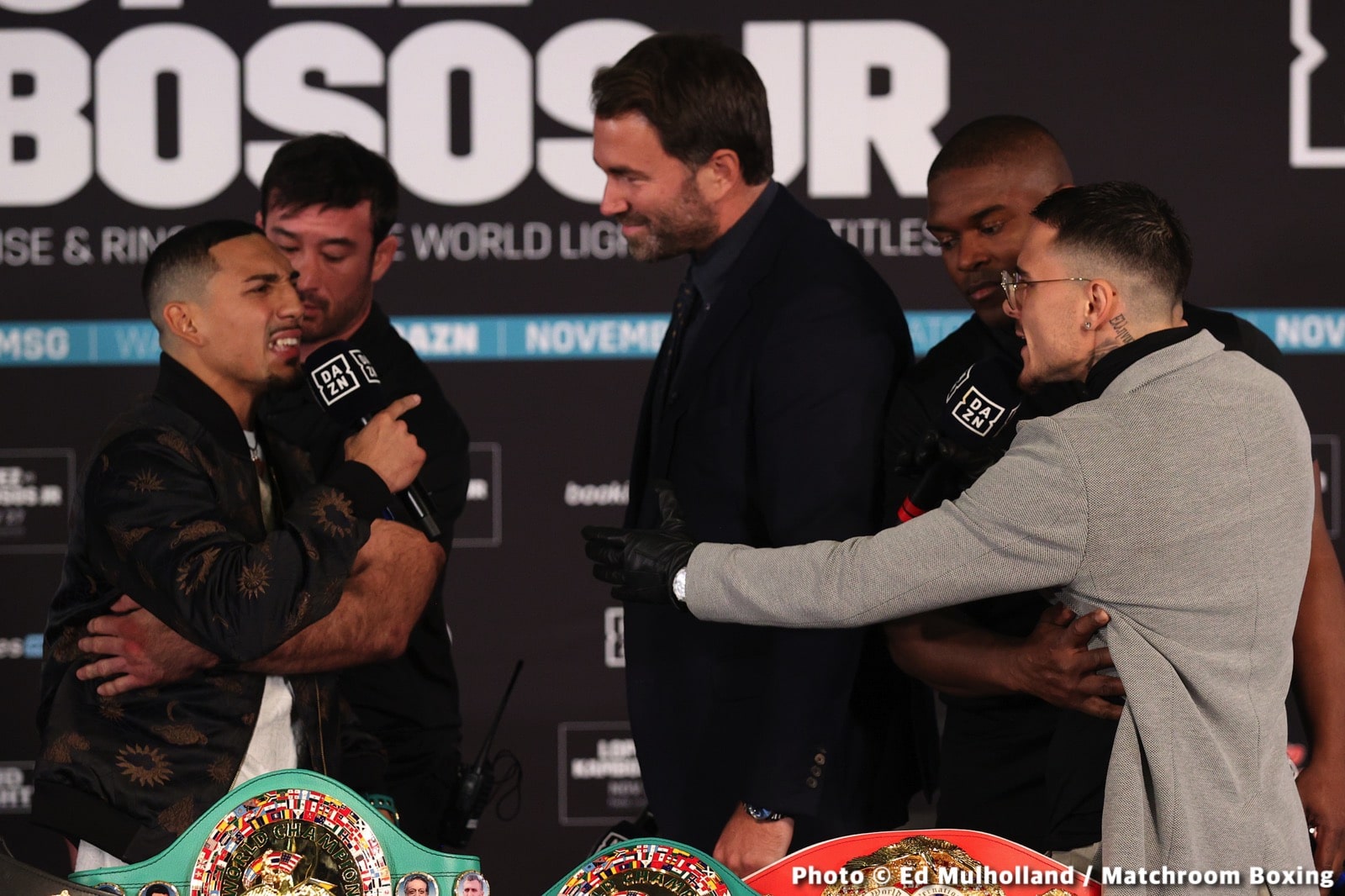 Image: Teofimo Lopez vs. George Kambosos Jr - heated press conference