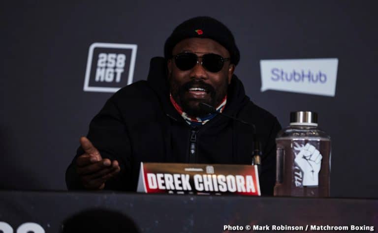 Image: Dereck Chisora says Tyson Fury was a "CHEATING b*****"
