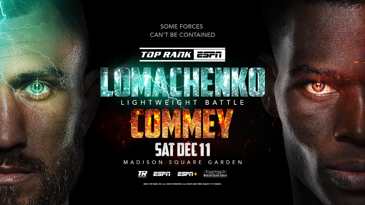 Lomachenko vs. Commey boxing photo