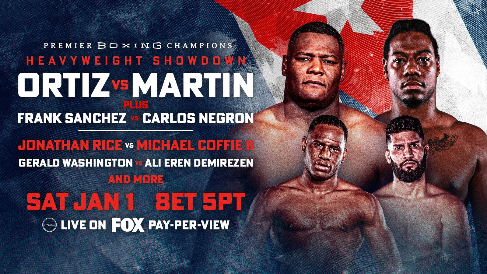 Image: Charles Martin - Luis Ortiz & Frank Sanchez - Carlos Negron quotes for Fox PPV on Jan.1