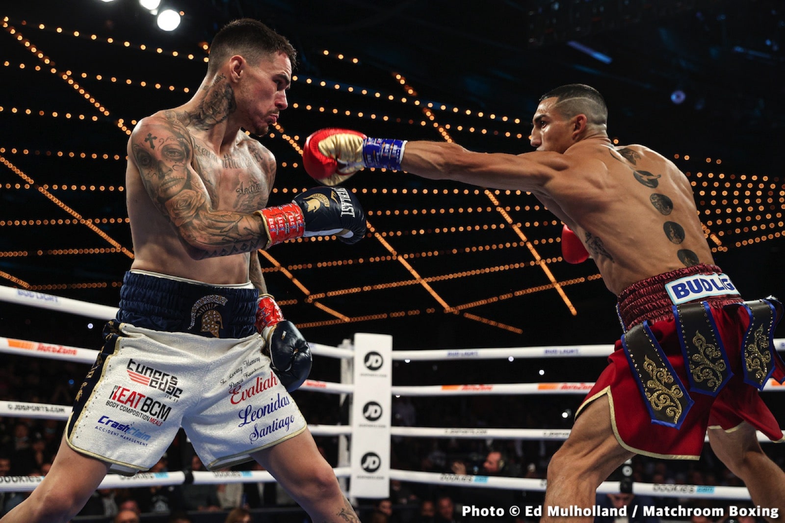 Image: George Kambosos Jr reacts to win over Teofimo Lopez