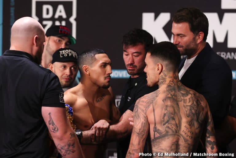 Image: Teofimo Lopez vs. George Kambosos Jr - official DAZN weights