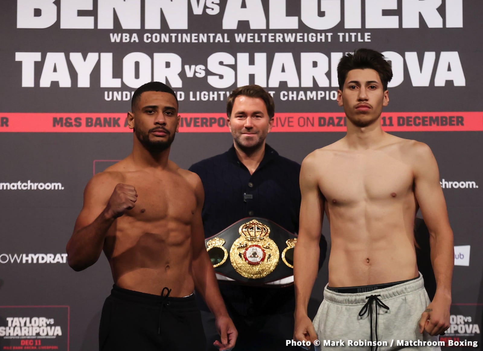 Image: Benn vs Algieri, Taylor vs Sharipova DAZN Weights & Photos