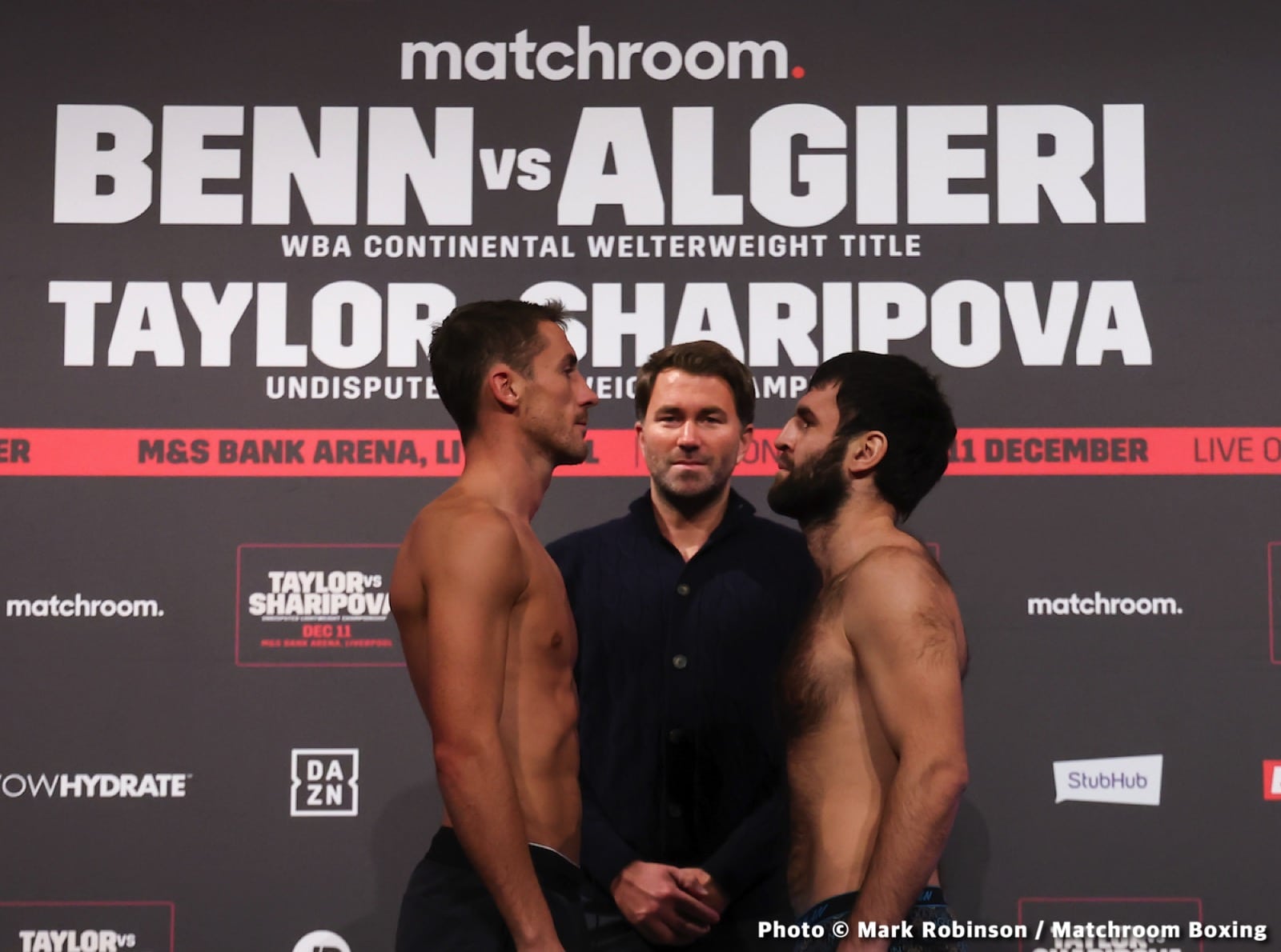 Image: Benn vs Algieri, Taylor vs Sharipova DAZN Weights & Photos