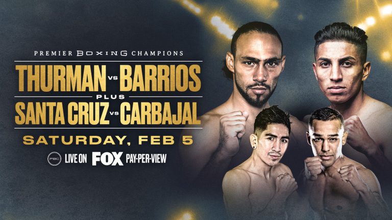 Image: Keith Thurman vs. Mario Barrios for $74.95 on FOX pay-per-view on February 5th