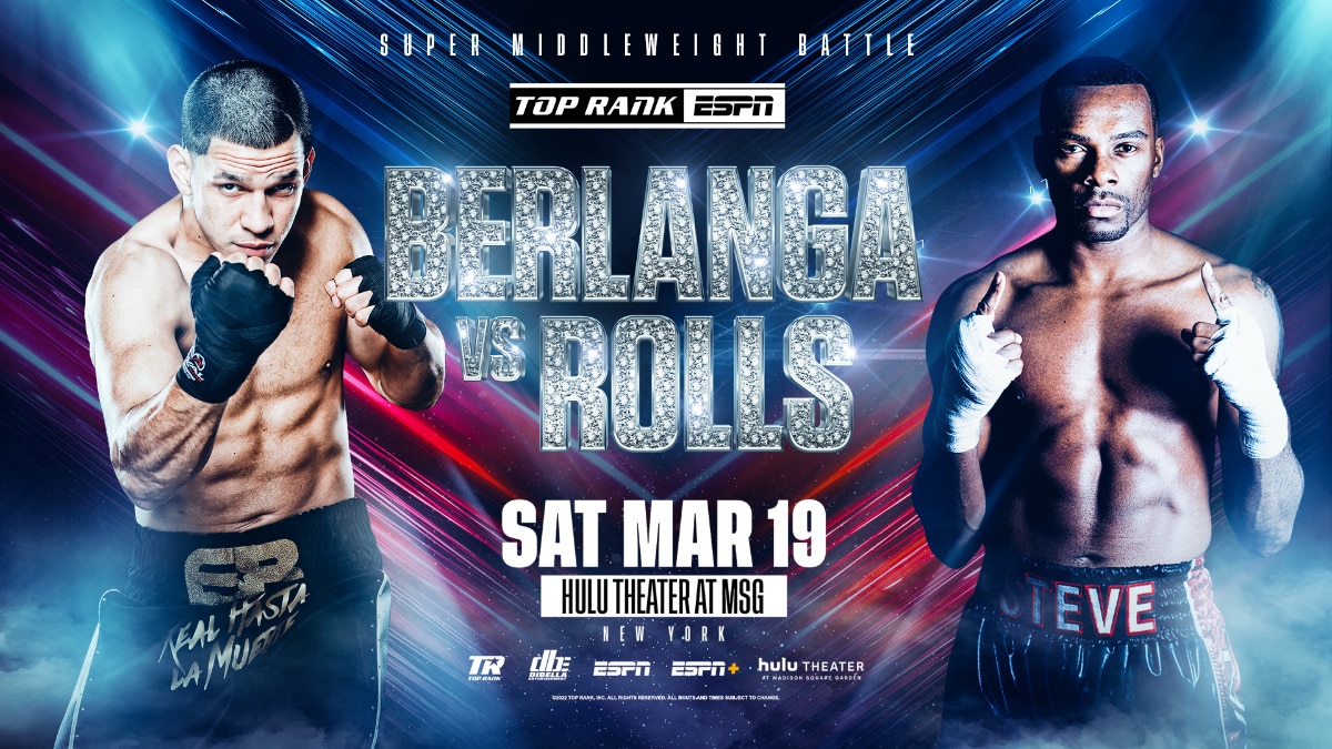 Image: Berlanga vs. Rolls & Zayas vs. LaVallais on March 19th, LIVE on ESPN