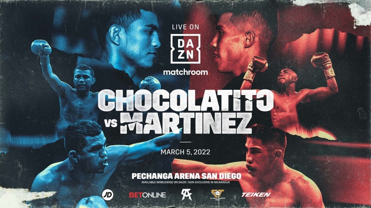 Julio Cesar Martinez battles Chocolatito Gonzalez on March 5th on DAZN