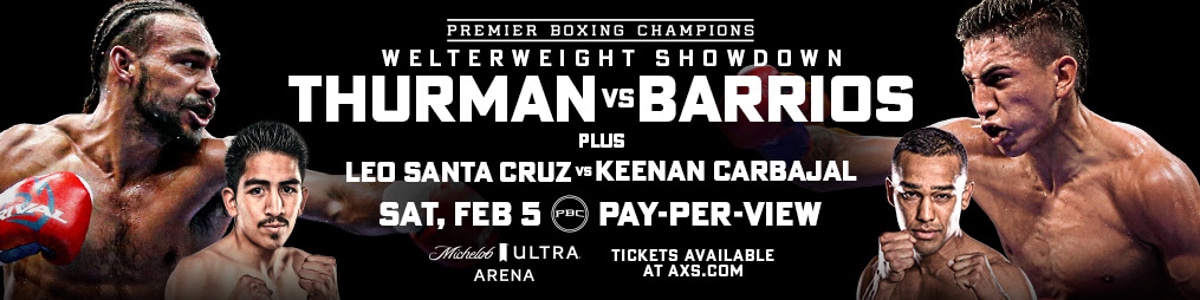 Image: Keith Thurman 145.5 vs. Mario Barrios 146.25 - weights for Saturday