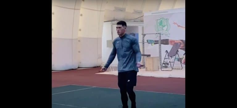 Image: Dmitry Bivol looking sharp training for Canelo fight on May 7th
